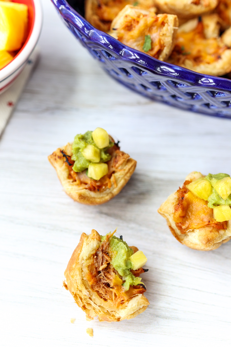 Cheesy Barbecue Chicken Puff Pastry Bites  |  Lemon & Mocha