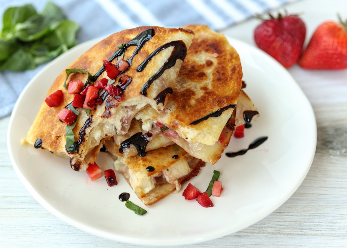 Chicken and Strawberry Quesadillas  |  Lemon & Mocha