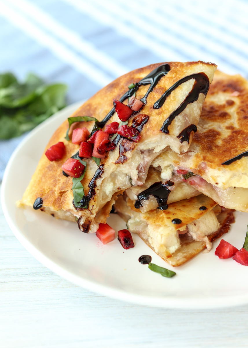 Chicken and Strawberry Quesadillas  |  Lemon & Mocha