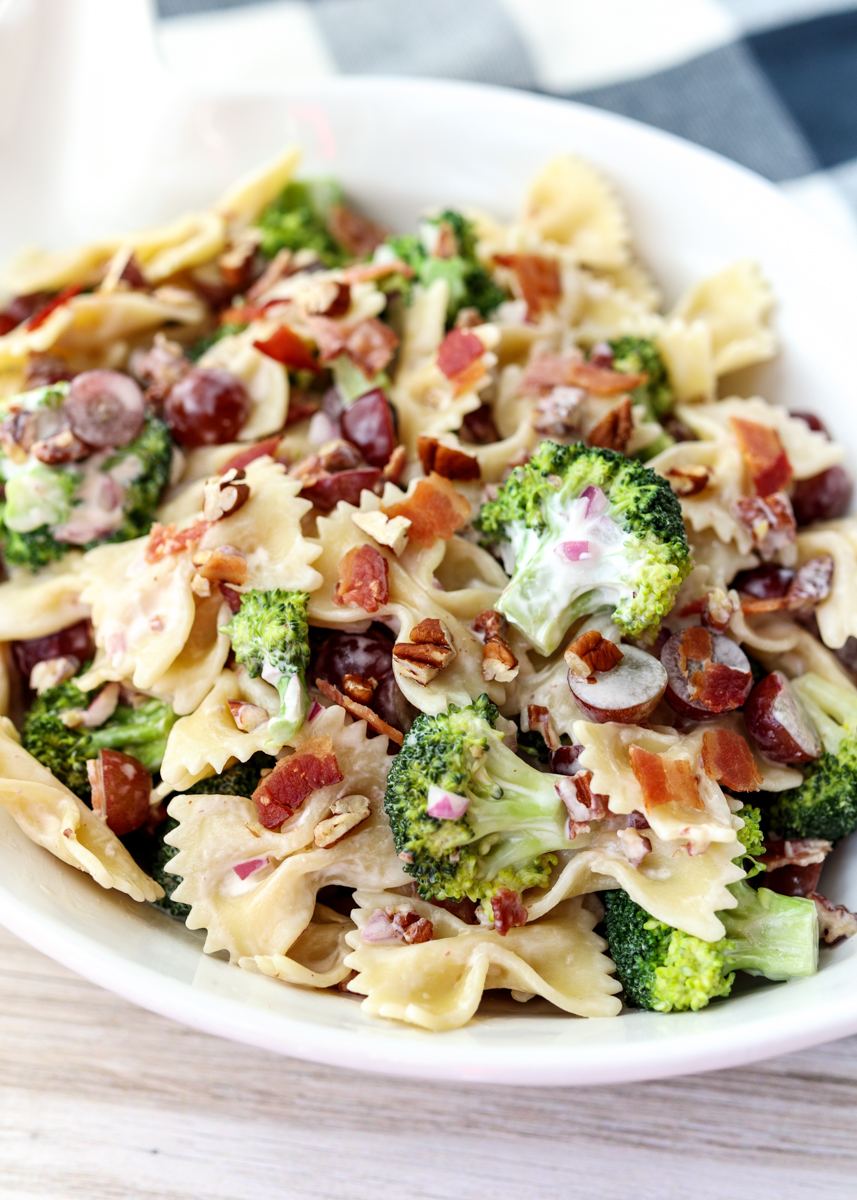 Broccoli, Grape and Pecan Pasta Salad  |  Lemon & Mocha