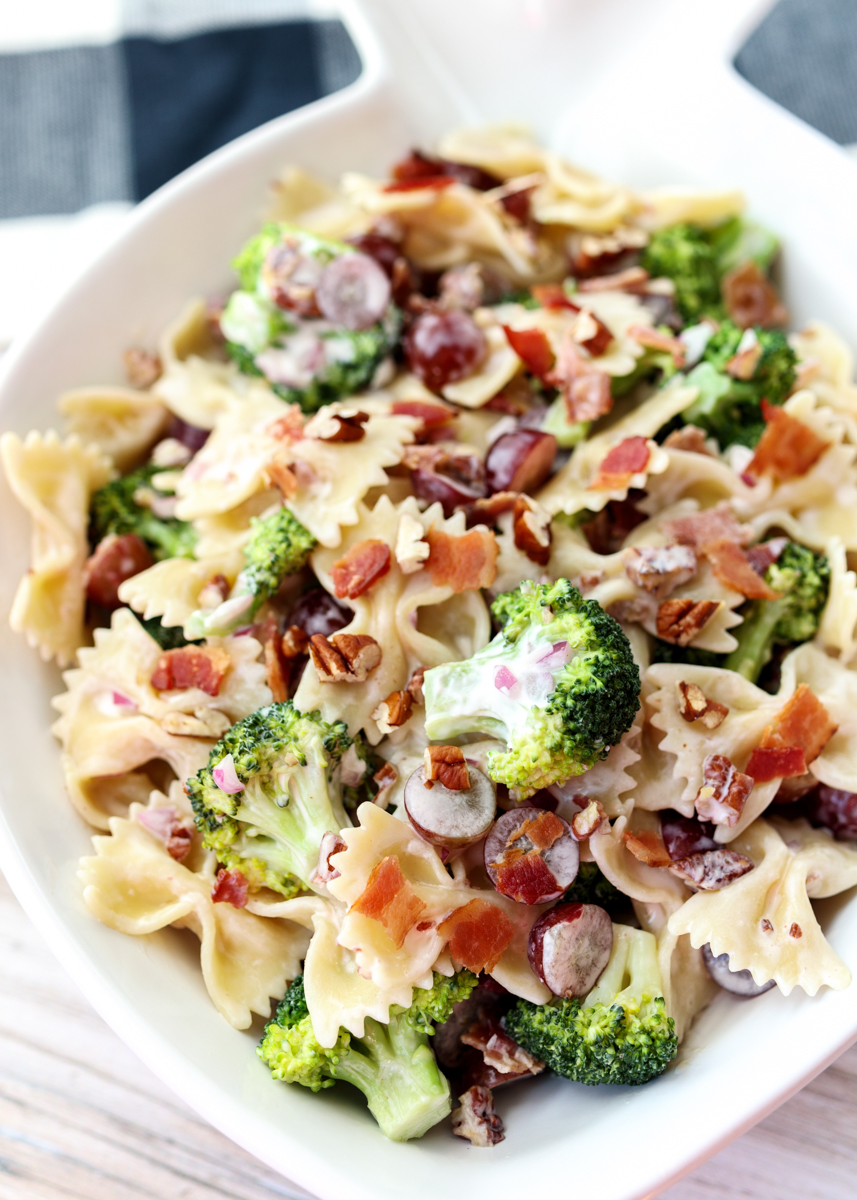 Broccoli, Grape and Pecan Pasta Salad  |  Lemon & Mocha