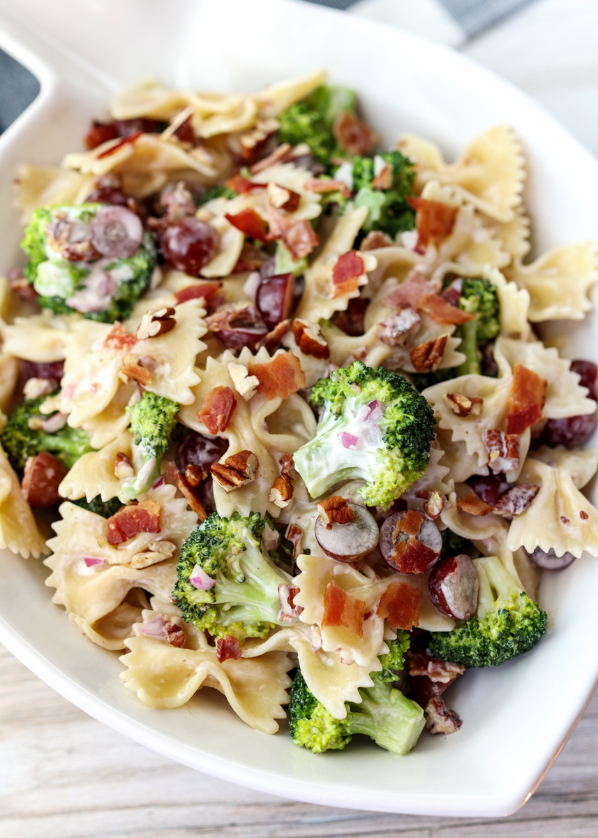 Broccoli, Grape and Pecan Pasta Salad  |  Lemon & Mocha