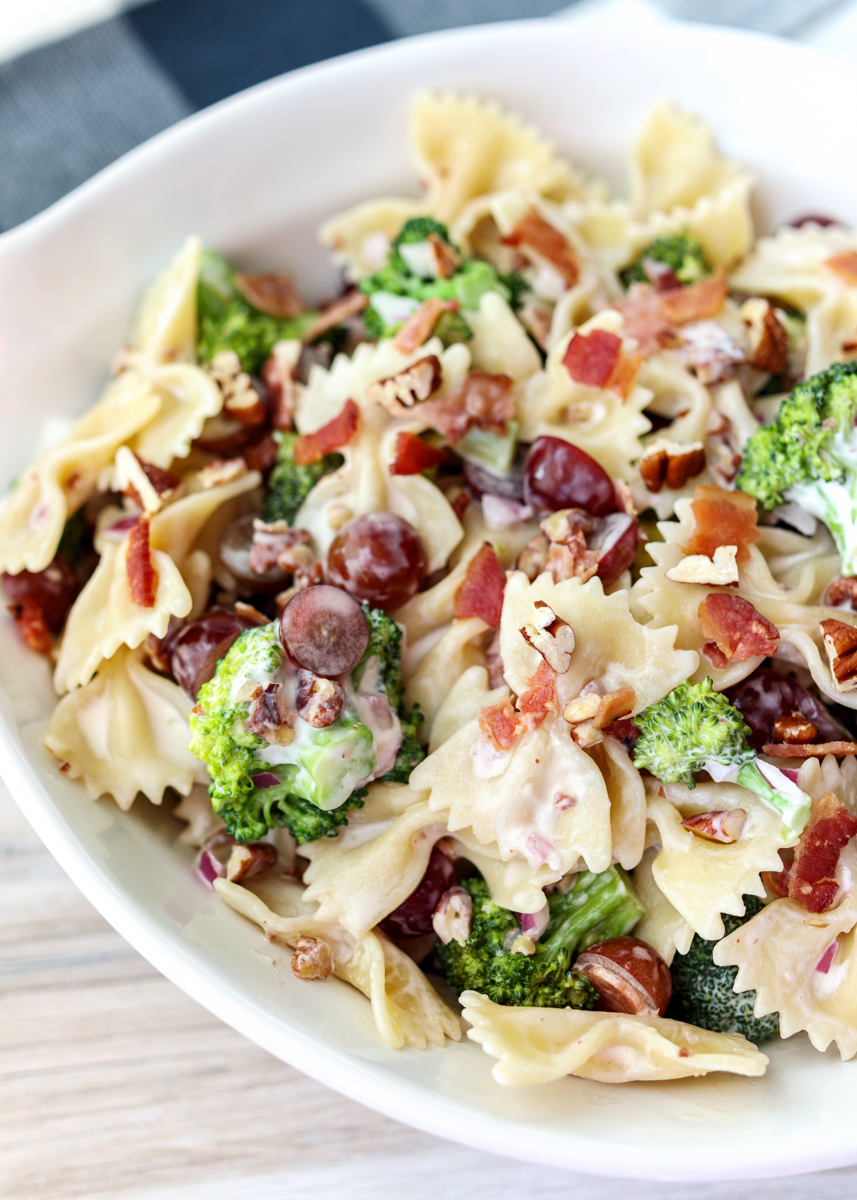 Broccoli, Grape and Pecan Pasta Salad  |  Lemon & Mocha