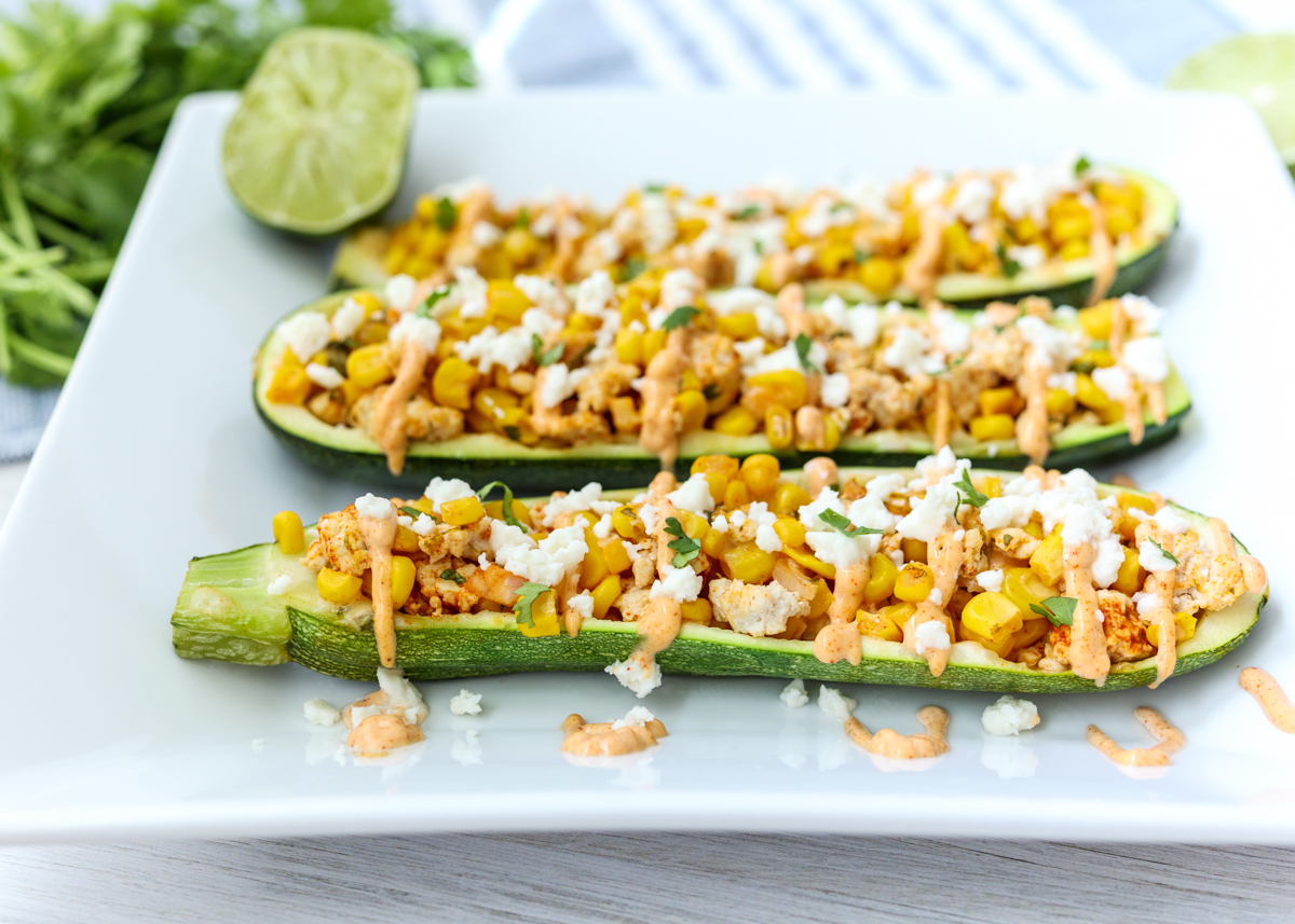 Elote Stuffed Zucchini  |  Lemon & Mocha