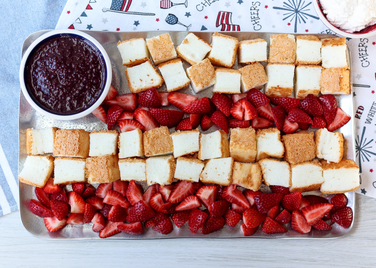 Red, White and Blue Angel Food Cake Platter  |  Lemon & Mocha