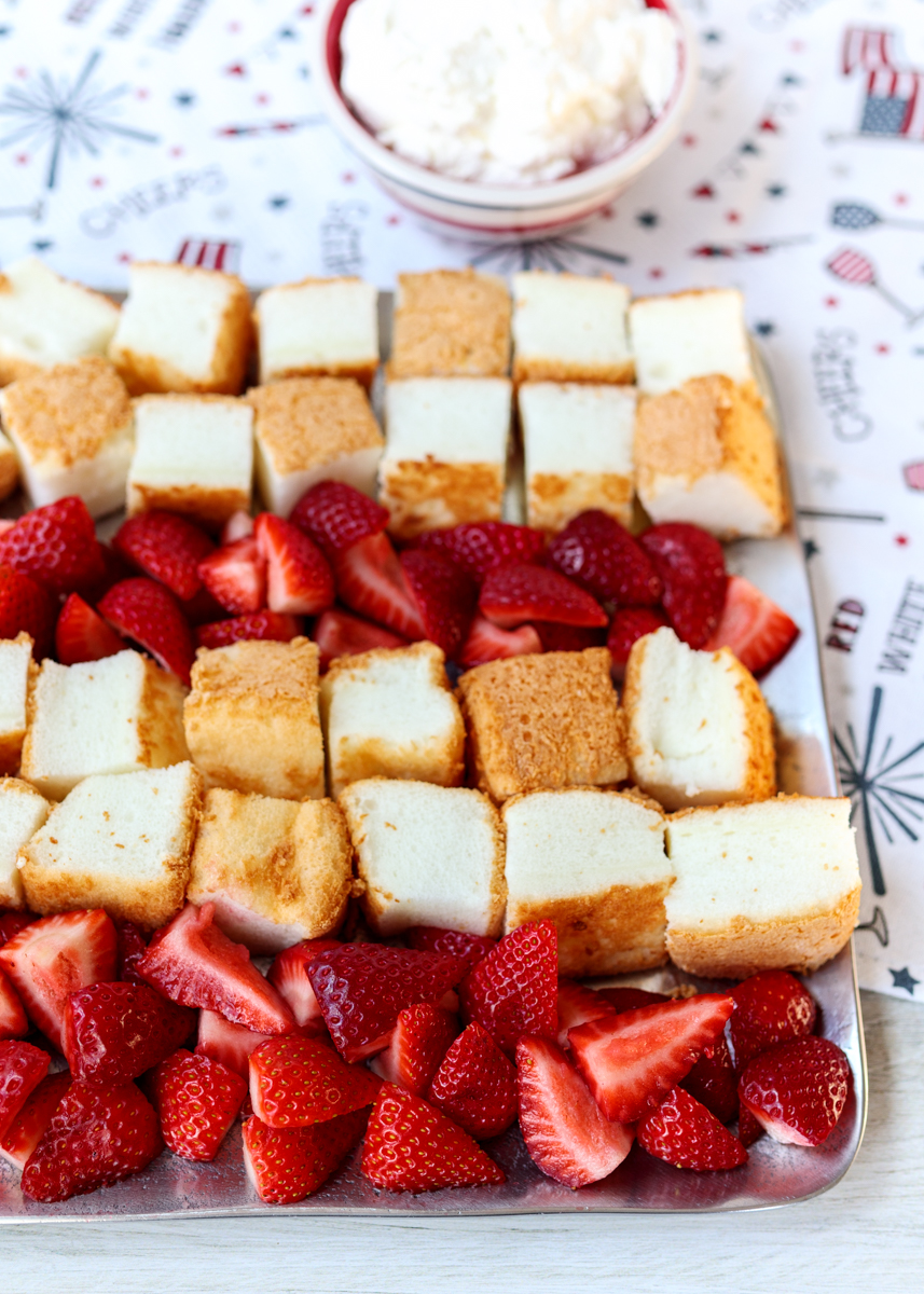 Red, White and Blue Angel Food Cake Platter  |  Lemon & Mocha