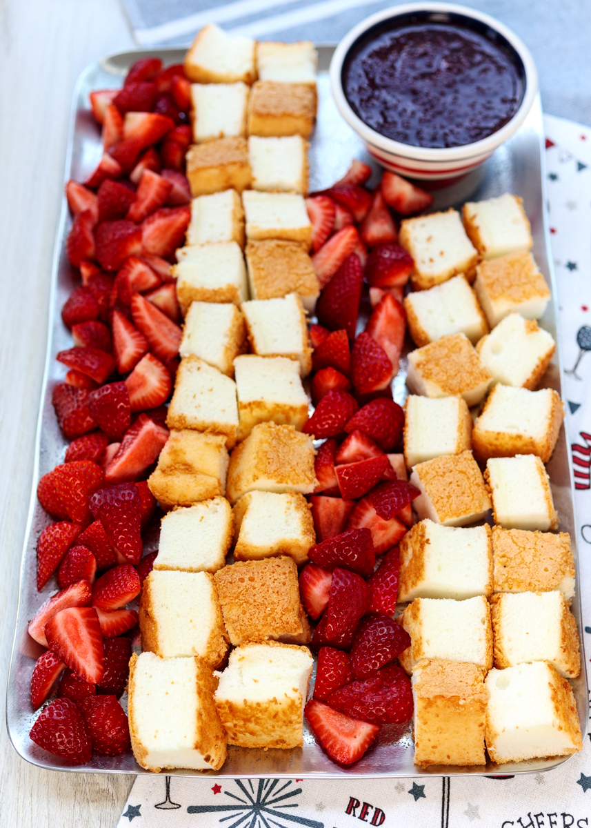 Red, White and Blue Angel Food Cake Platter  |  Lemon & Mocha