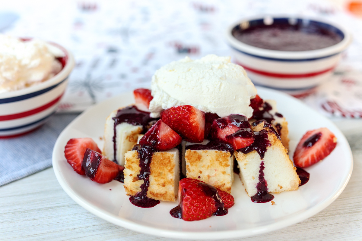 Red, White and Blue Angel Food Cake Platter  |  Lemon & Mocha