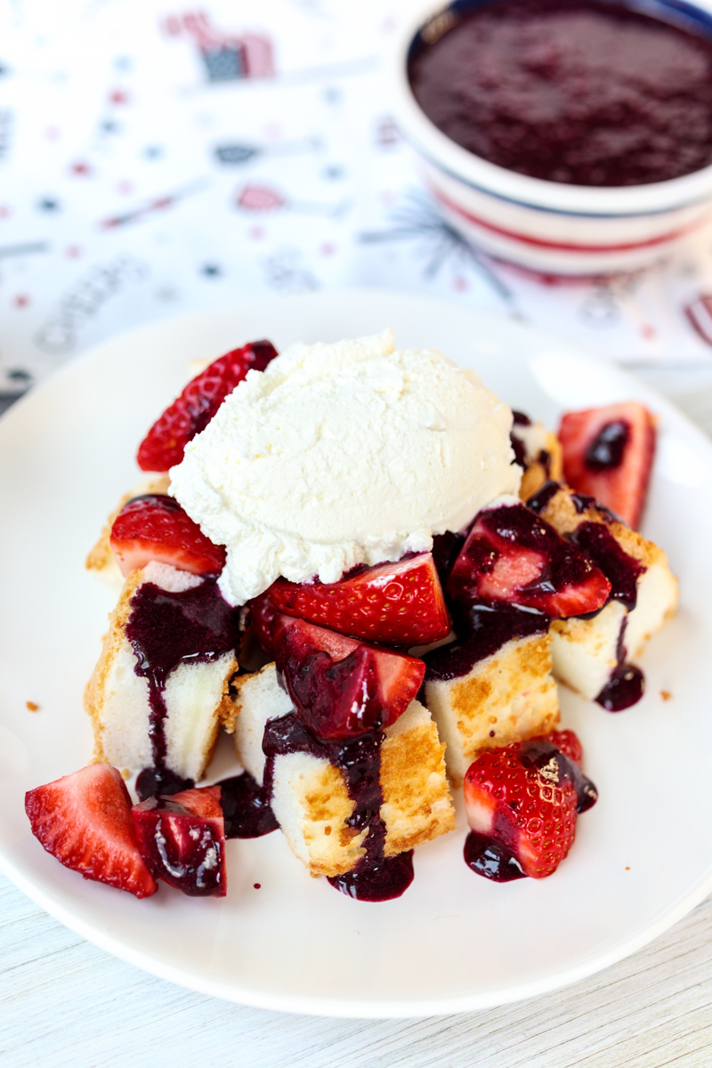 Red, White and Blue Angel Food Cake Platter  |  Lemon & Mocha