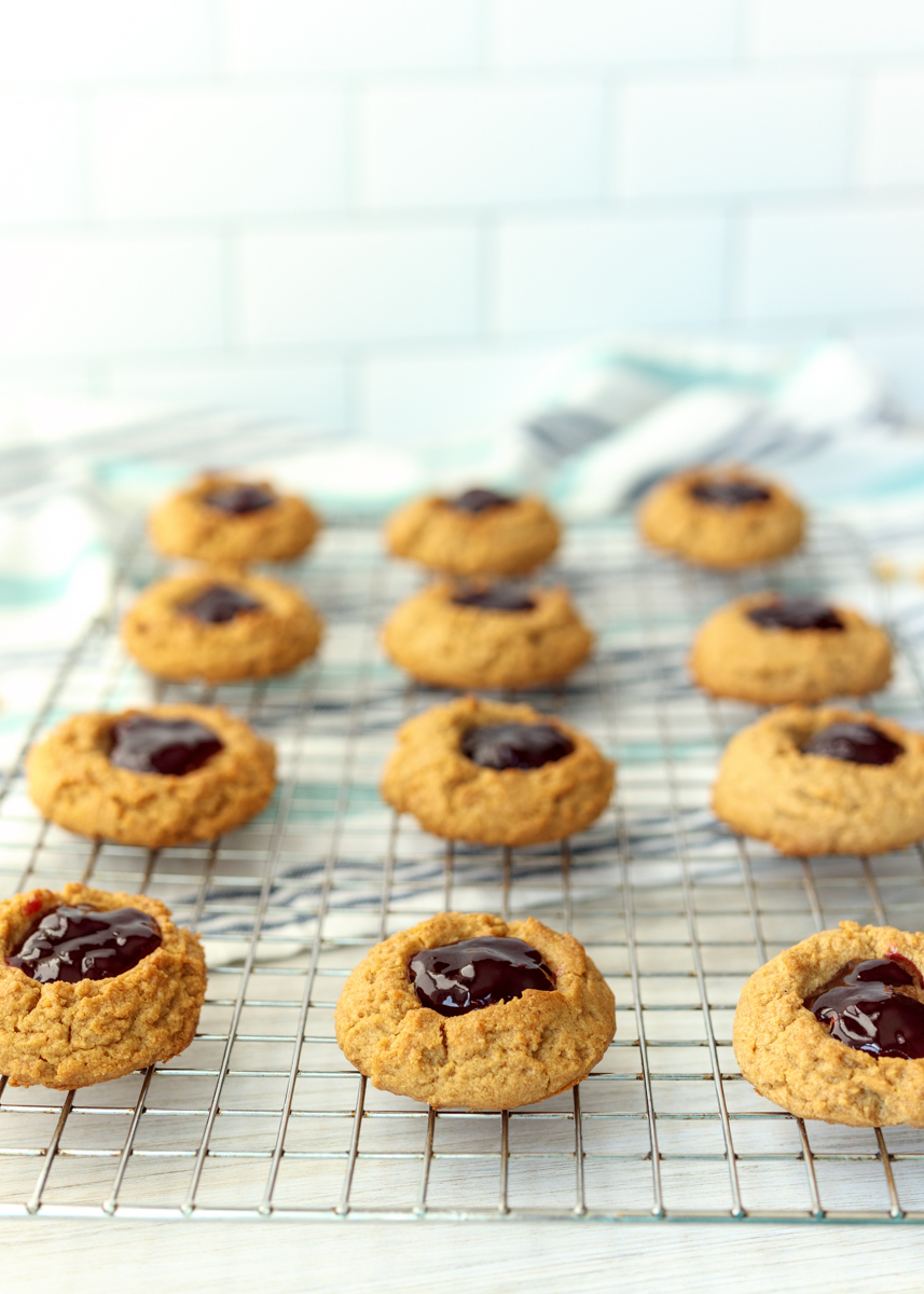 Peanut Butter and Jelly Thumbprint Cookies