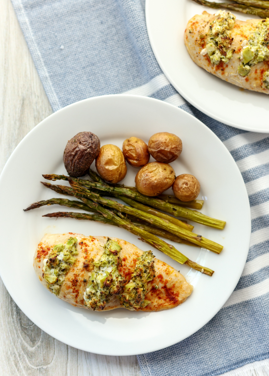 Cheesy Broccoli Stuffed Chicken  |  Lemon & Mocha