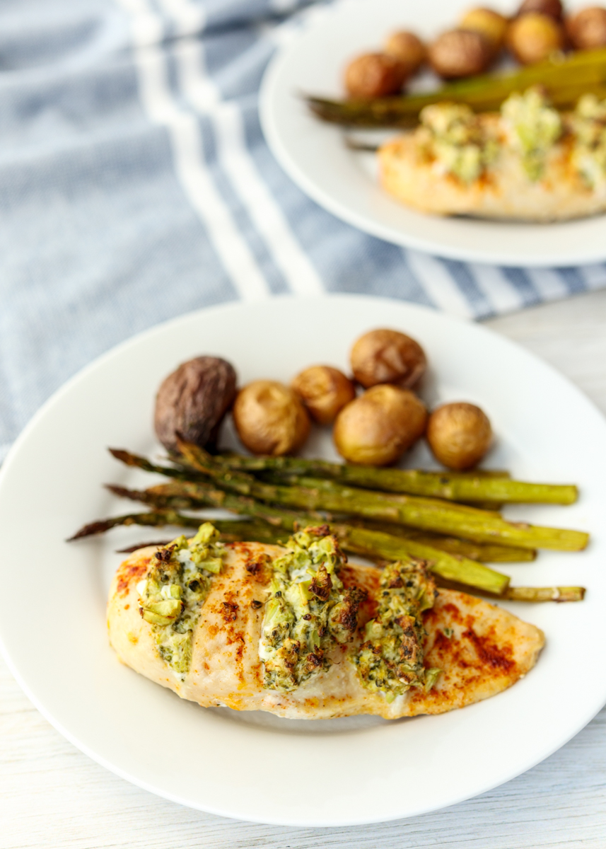 Cheesy Broccoli Stuffed Chicken  |  Lemon & Mocha