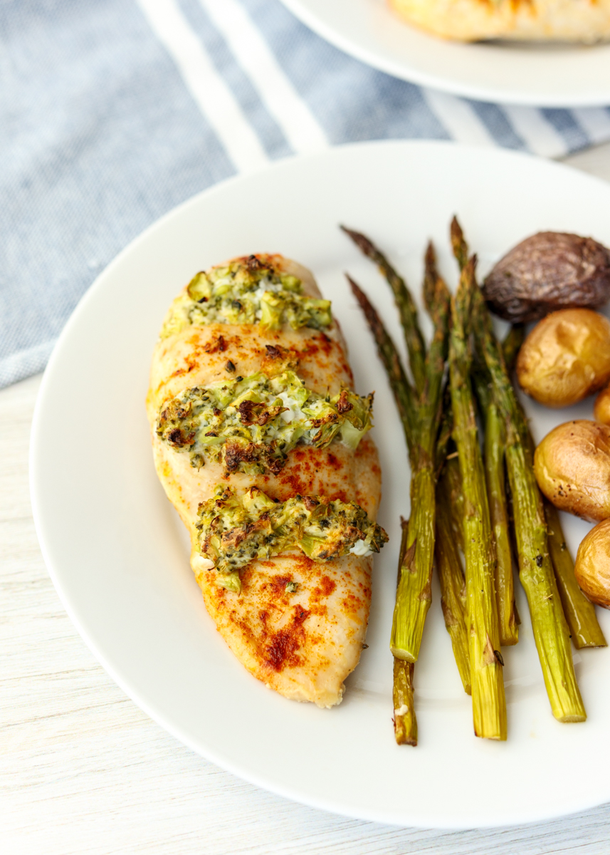 Cheesy Broccoli Stuffed Chicken  |  Lemon & Mocha