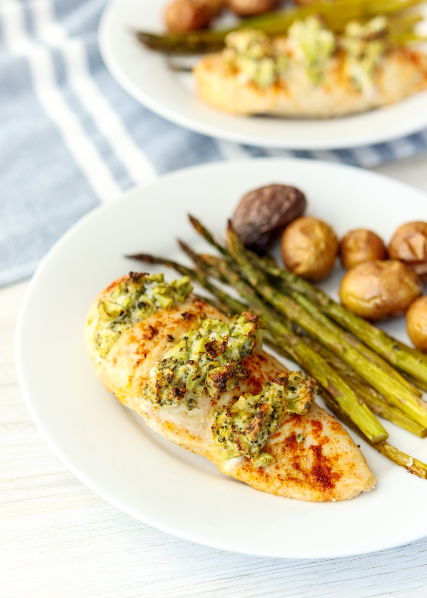 Cheesy Broccoli Stuffed Chicken  |  Lemon & Mocha