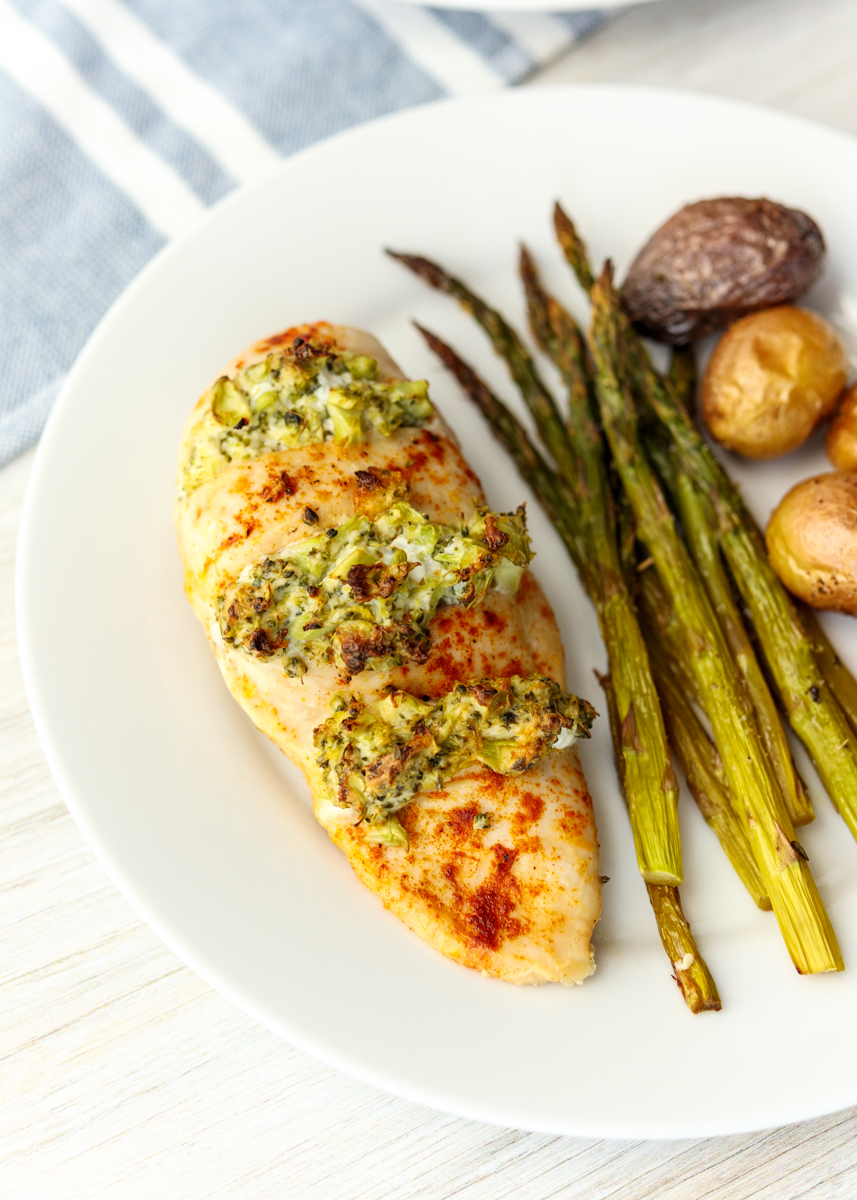 Cheesy Broccoli Stuffed Chicken  |  Lemon & Mocha