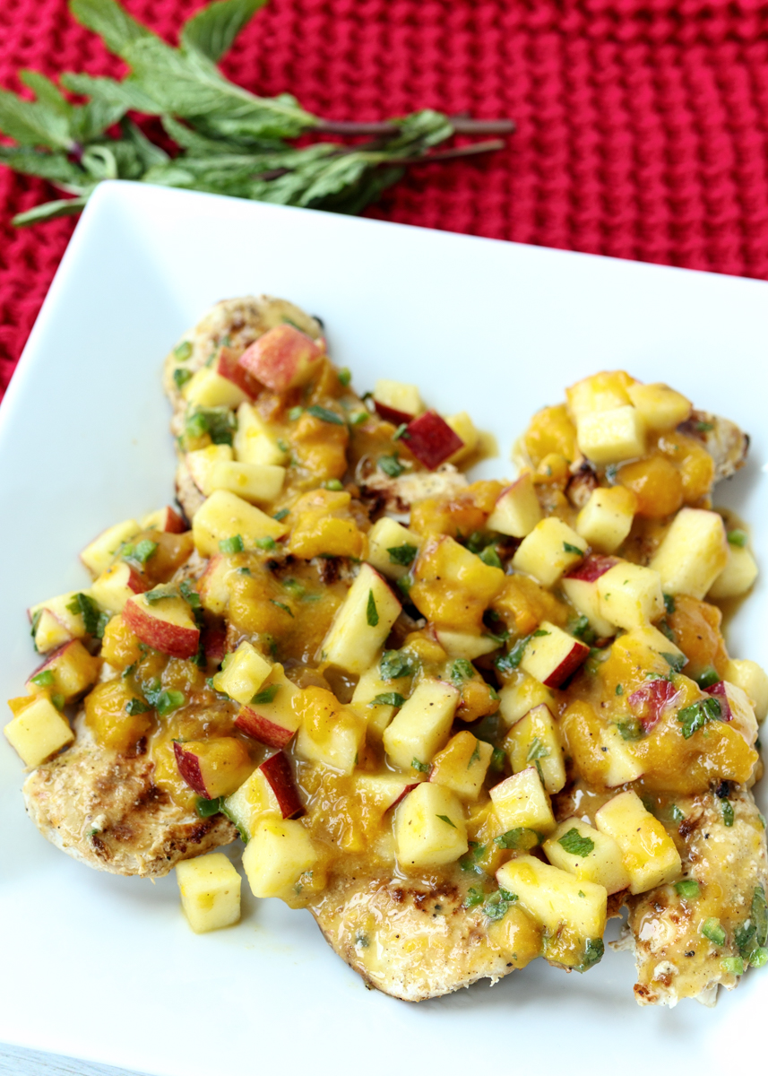Grilled Chicken with Apple and Mango Chutney