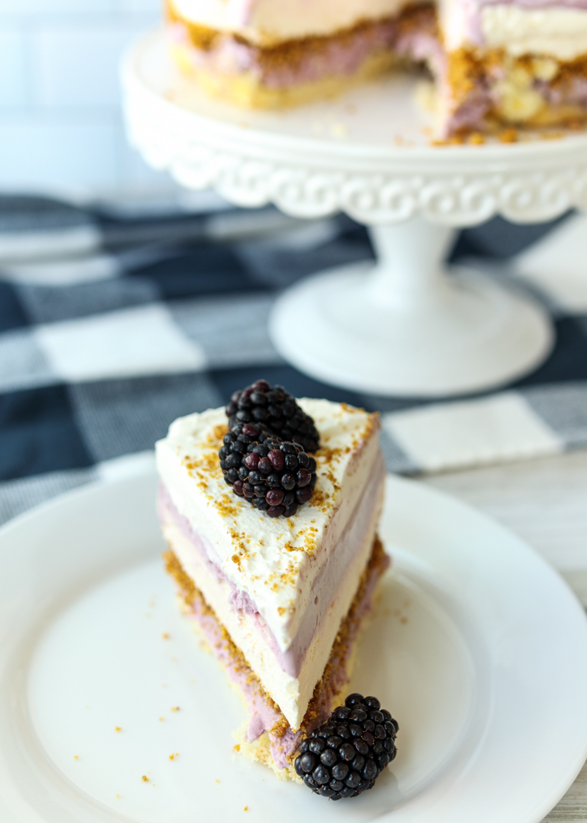 Black Raspberry and Lemon Cream Pie Ice Cream Cake  |  Lemon & Mocha