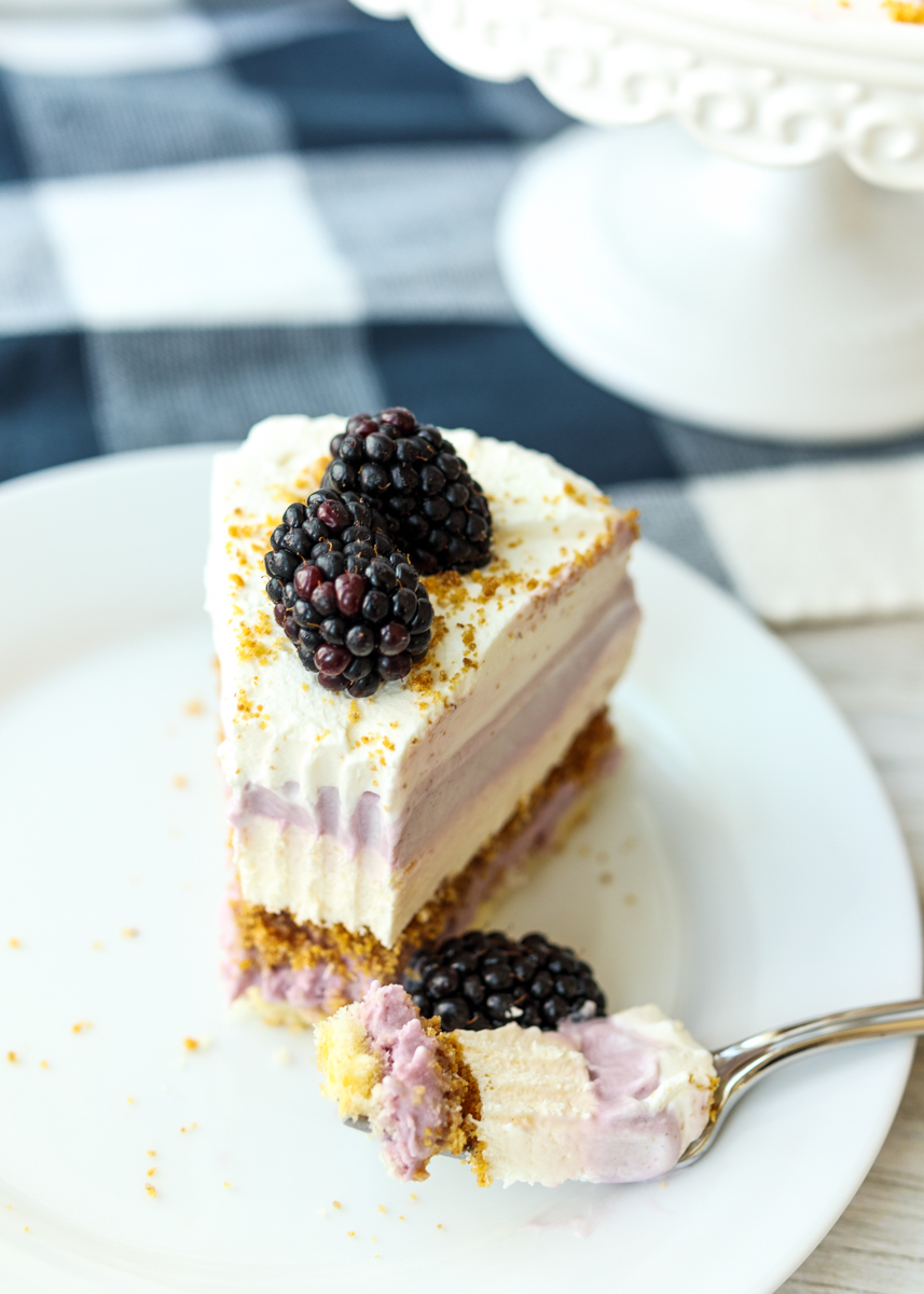 Black Raspberry and Lemon Cream Pie Ice Cream Cake