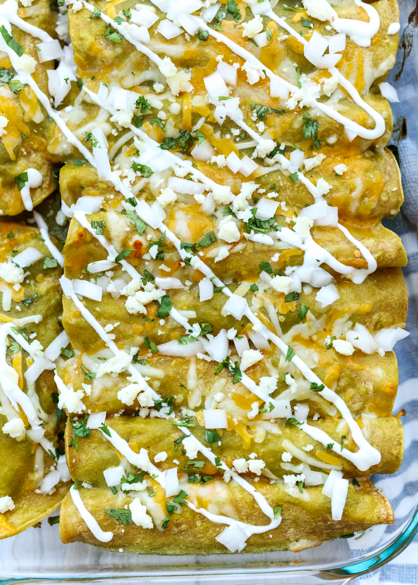 Chicken and Spinach Enchiladas Verde  |  Lemon & Mocha