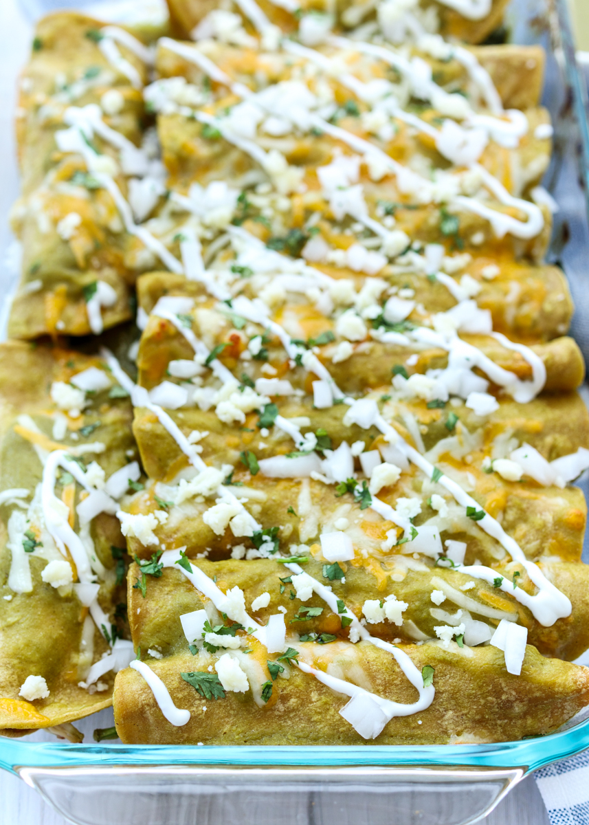 Chicken and Spinach Enchiladas Verde  |  Lemon & Mocha