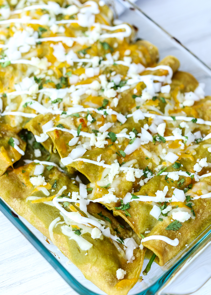 Chicken and Spinach Enchiladas Verde  |  Lemon & Mocha