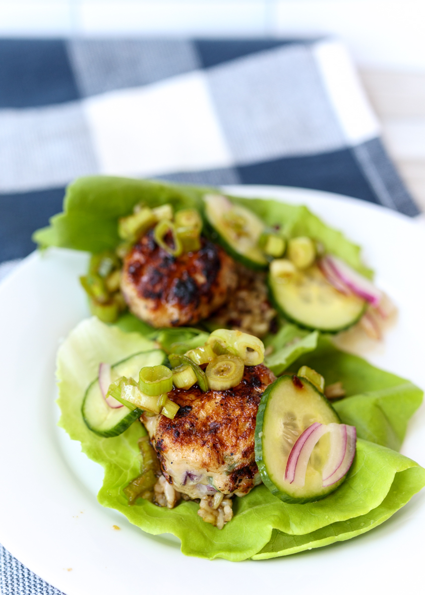 Asian Chicken Meatball Lettuce Wraps  |  Lemon & Mocha