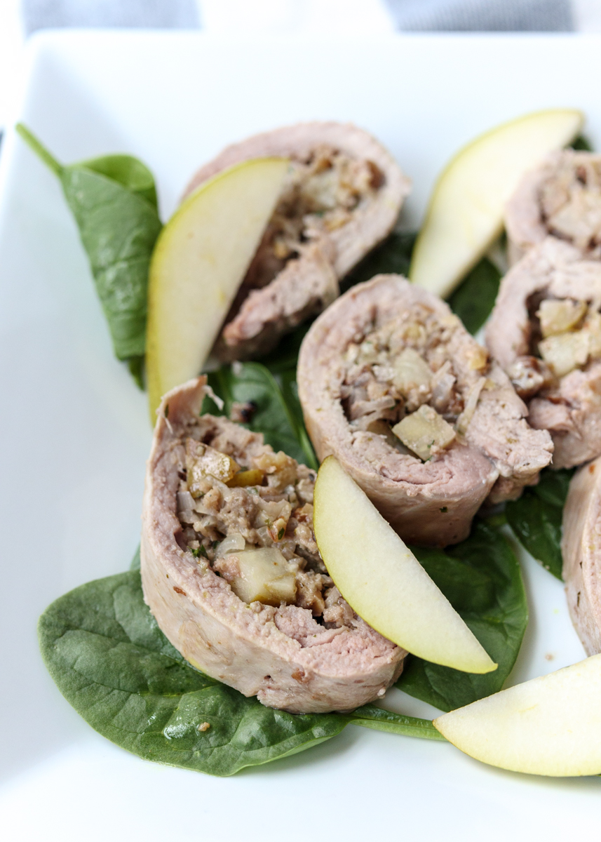 Cheese and Pear Stuffed Pork  |  Lemon & Mocha