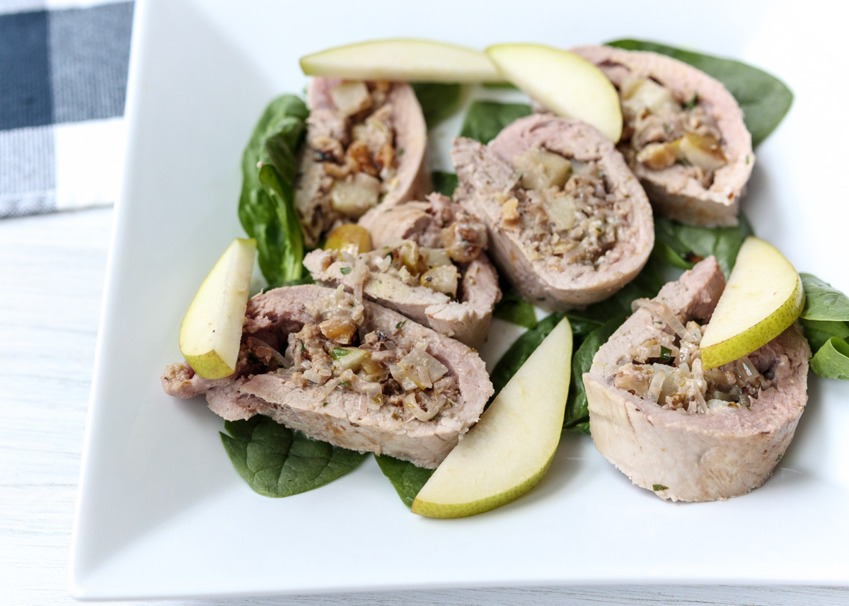 Cheese and Pear Stuffed Pork  |  Lemon & Mocha