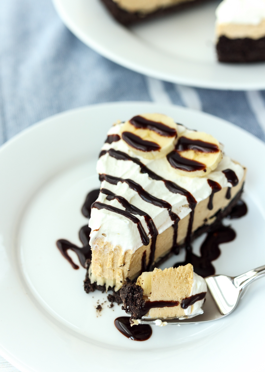 Frozen Peanut Butter Banana Pie  |  Lemon & Mocha