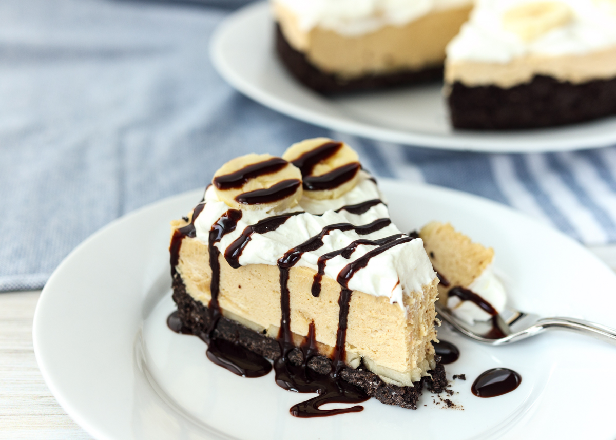 Frozen Peanut Butter Banana Pie  |  Lemon & Mocha