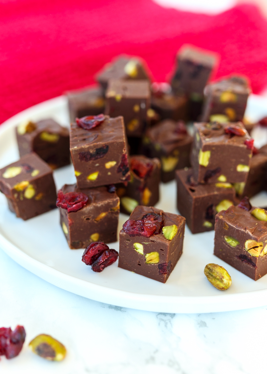 Dark Chocolate Pistachio Cranberry Fudge  |  Lemon & Mocha