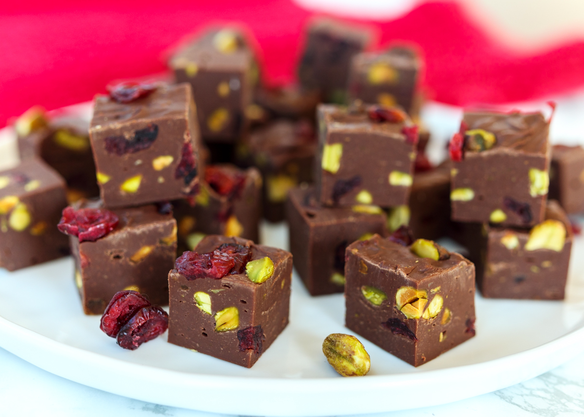 Dark Chocolate Pistachio Cranberry Fudge  |  Lemon & Mocha