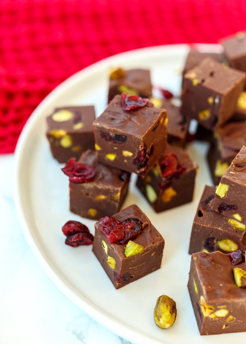 Dark Chocolate Pistachio Cranberry Fudge  |  Lemon & Mocha