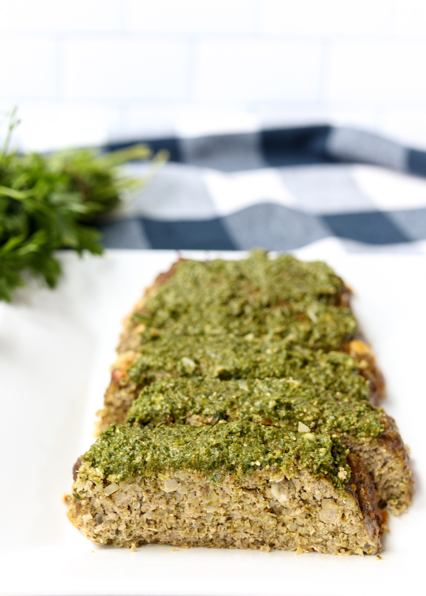 Pesto and Provolone Turkey Meatloaf  |  Lemon & Mocha