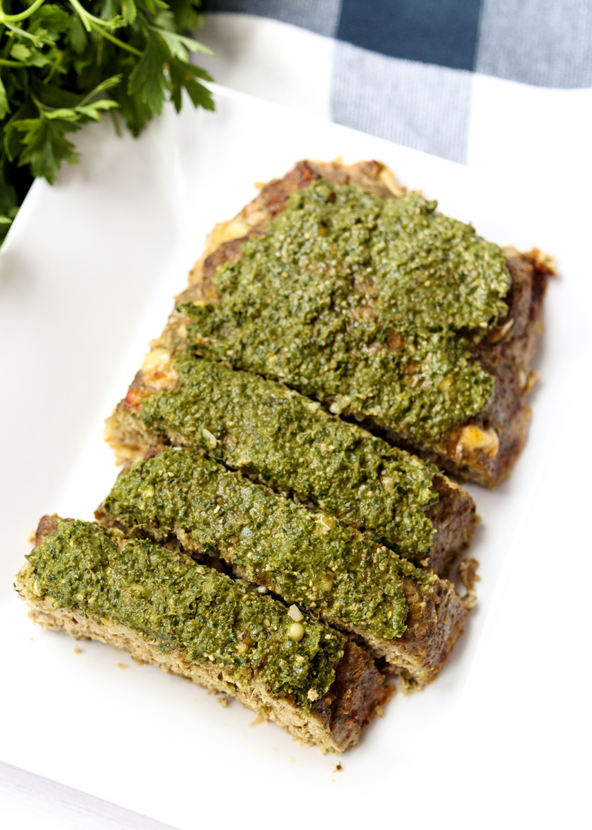 Pesto and Provolone Turkey Meatloaf  |  Lemon & Mocha