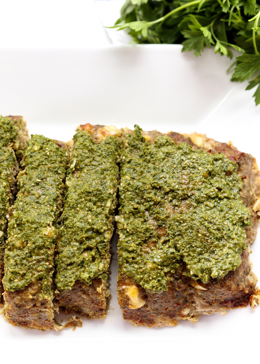 Pesto and Provolone Turkey Meatloaf  |  Lemon & Mocha