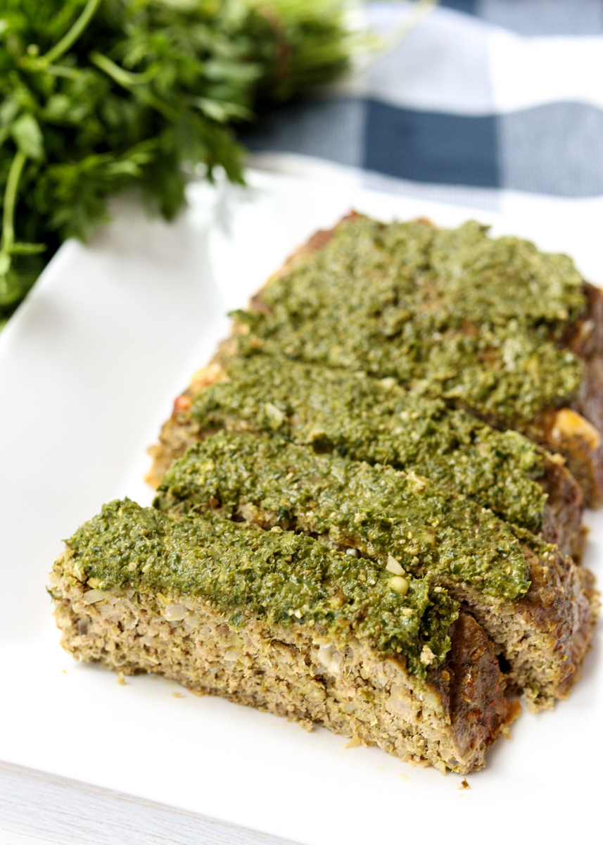 Pesto and Provolone Turkey Meatloaf  |  Lemon & Mocha