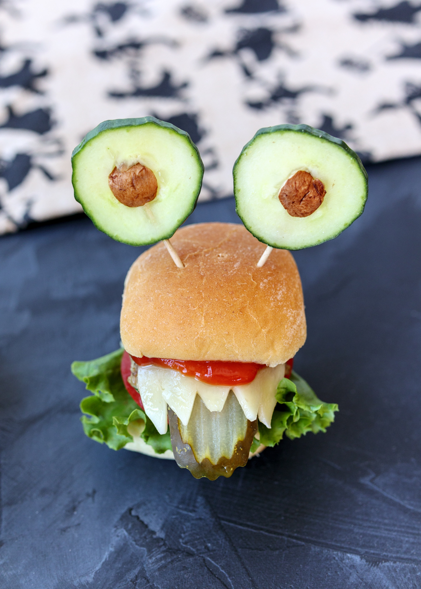 Halloween Monster Turkey Burger Sliders  |  Lemon & Mocha