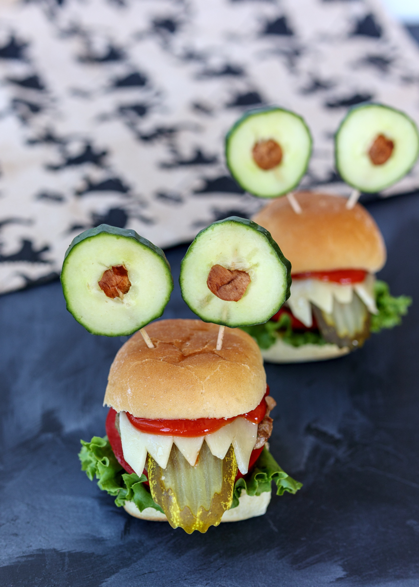 Halloween Monster Turkey Burger Sliders