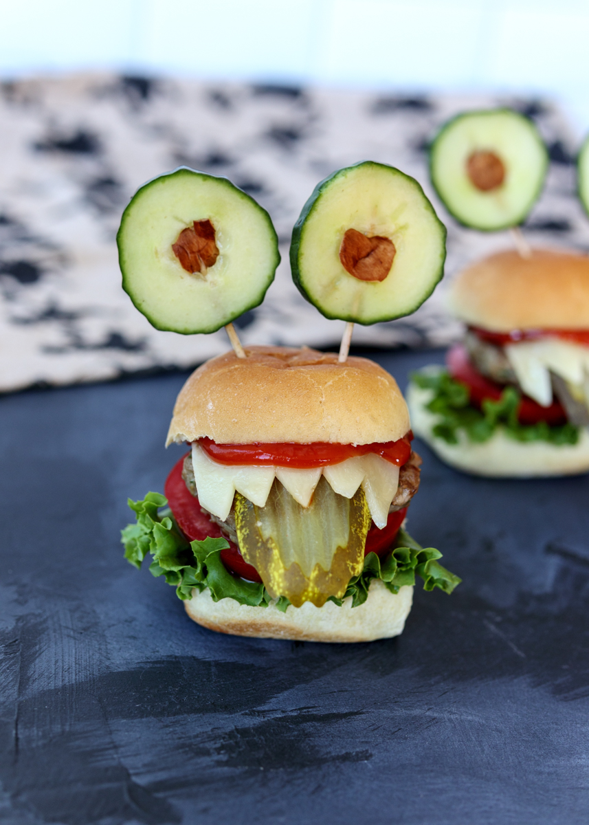 Halloween Monster Turkey Burger Sliders  |  Lemon & Mocha