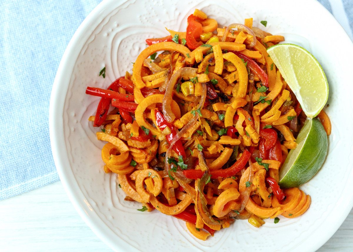 Southwestern Sweet Potato Noodles  |  Lemon & Mocha