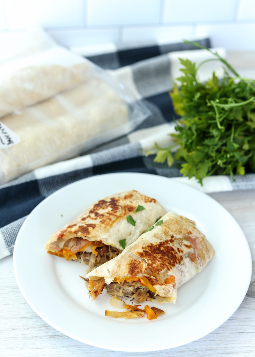 Freezer Burritos #2: Slow Cooker Pork and Roasted Sweet Potato Freezer Burritos