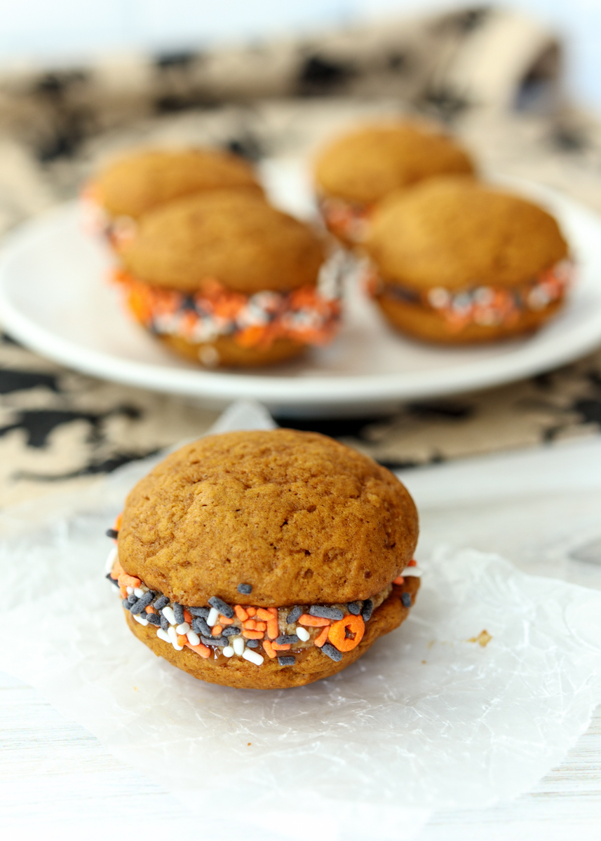 Pumpkin Spice Latte Whoopie Pies  |  Lemon & Mocha