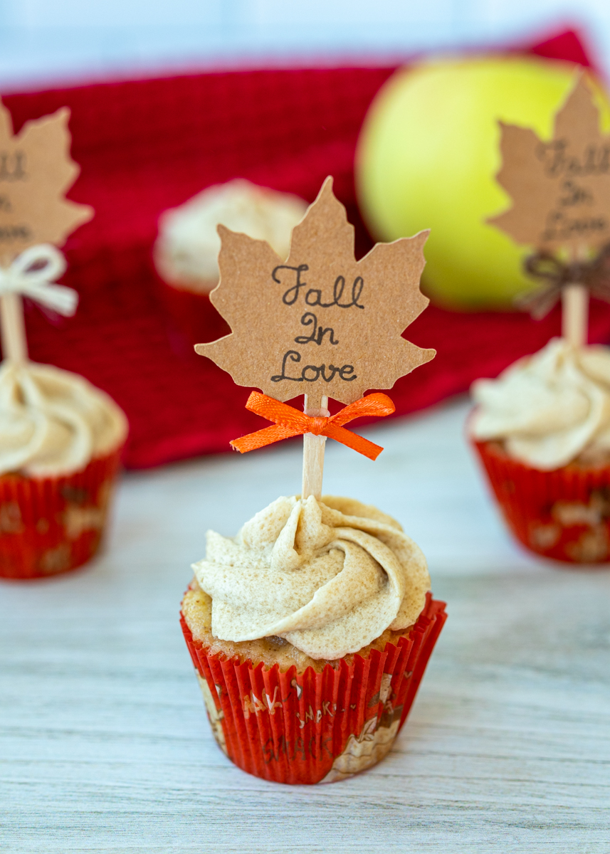 Apple Spice Mini Cupcakes with Maple Brown Sugar Buttercream