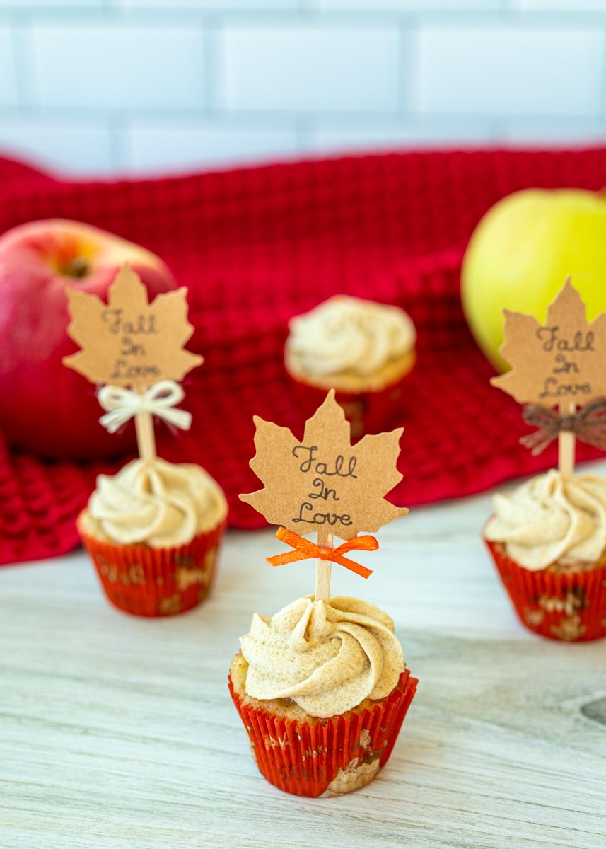 Apple Spice Mini Cupcakes with Maple Brown Sugar Buttercream  |  Lemon & Mocha