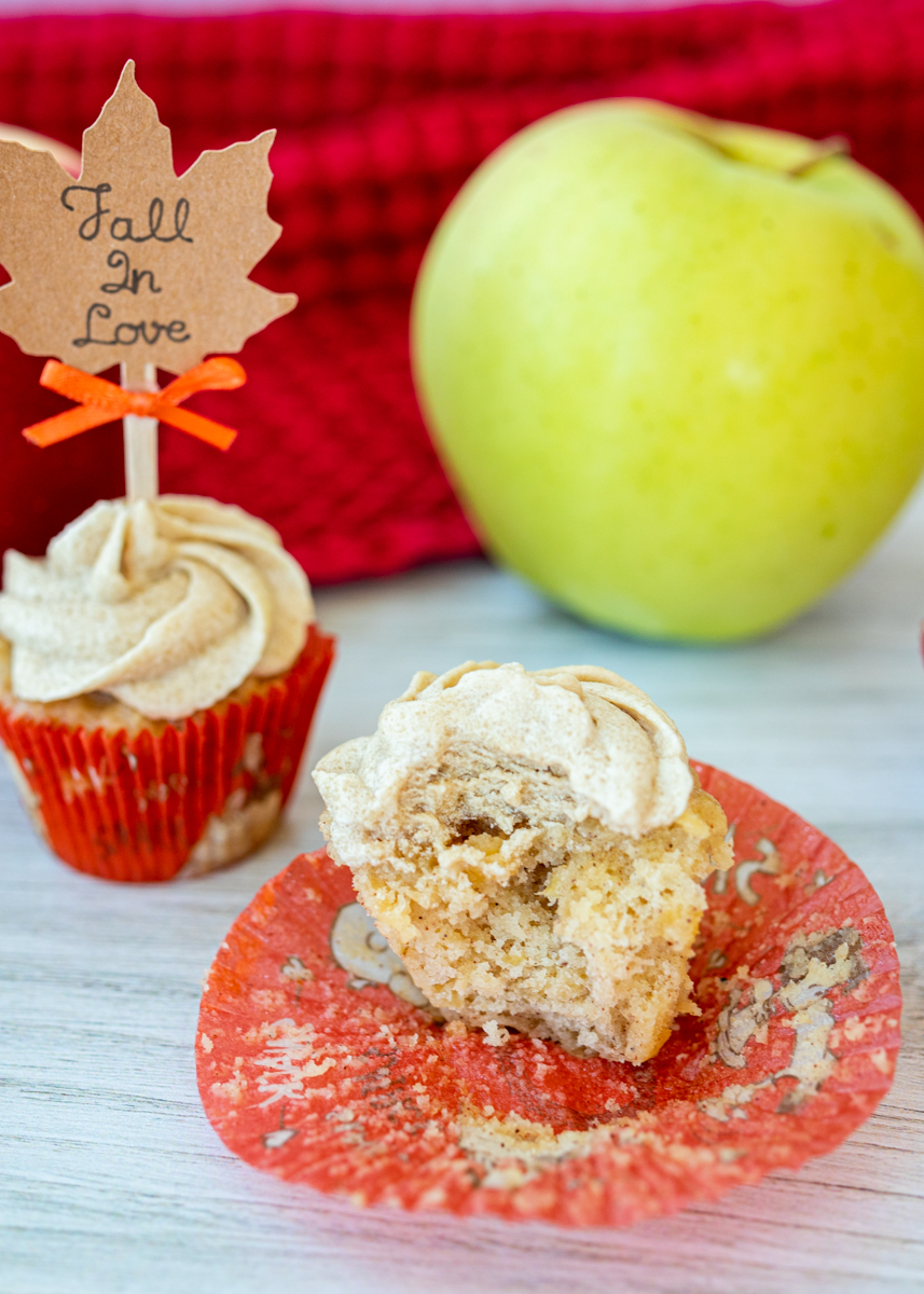 Apple Spice Mini Cupcakes with Maple Brown Sugar Buttercream  |  Lemon & Mocha