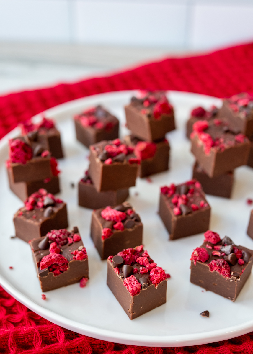 Dark Chocolate Raspberry Fudge