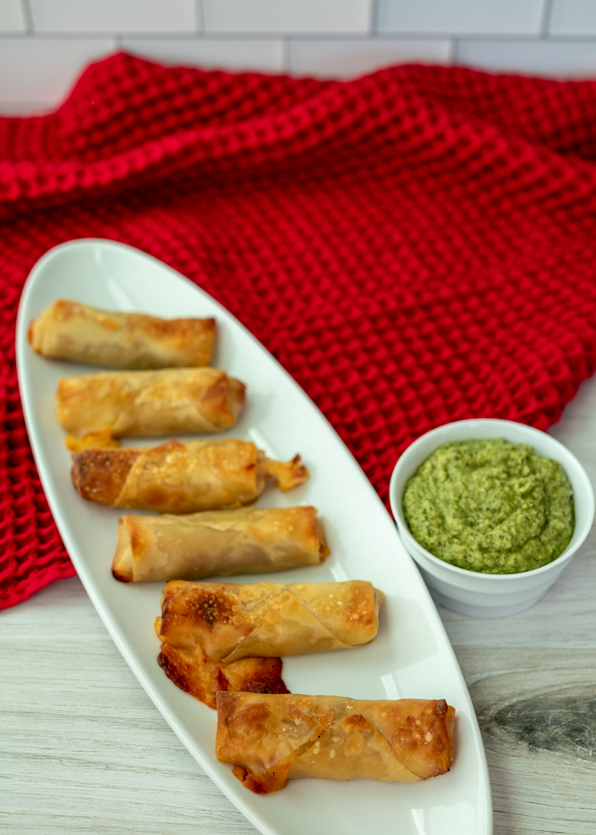 Cheesy Baked Prosciutto and Salami Egg Rolls  |  Lemon & Mocha