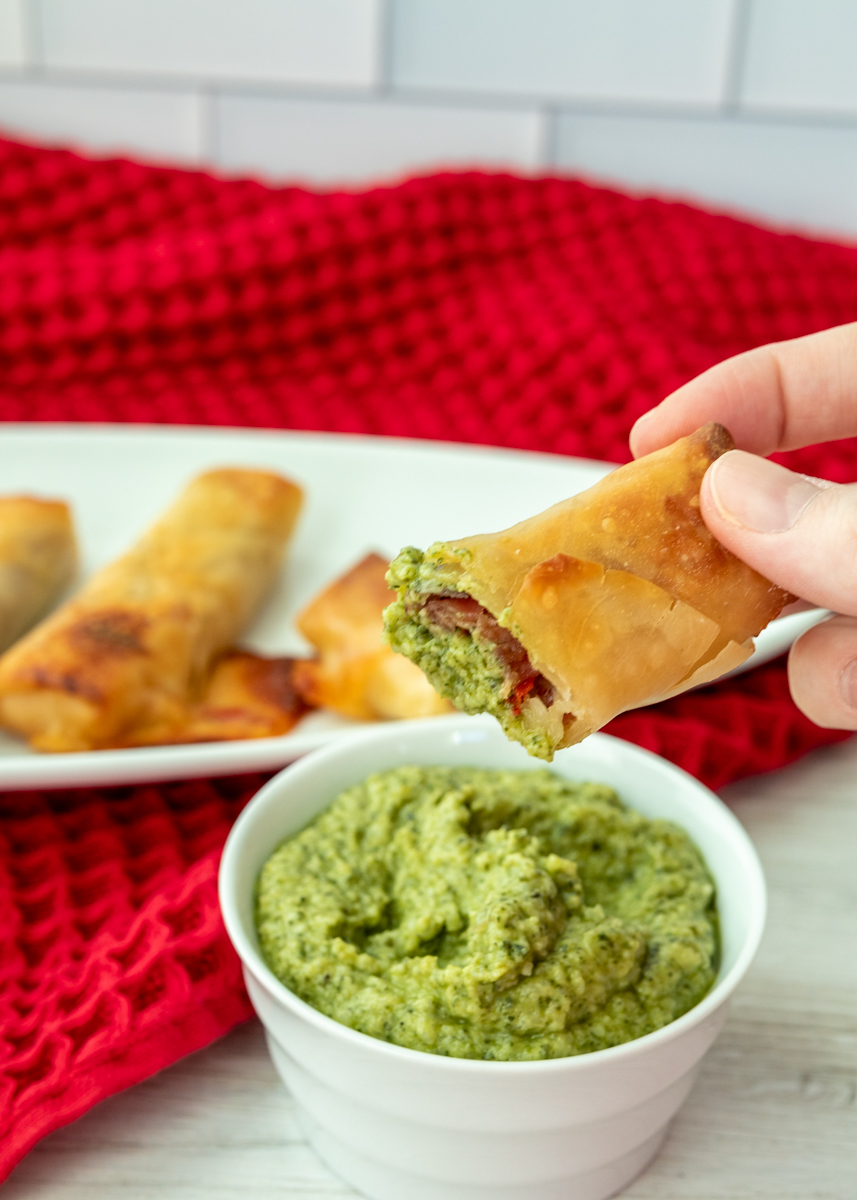 Cheesy Baked Prosciutto and Salami Egg Rolls  |  Lemon & Mocha