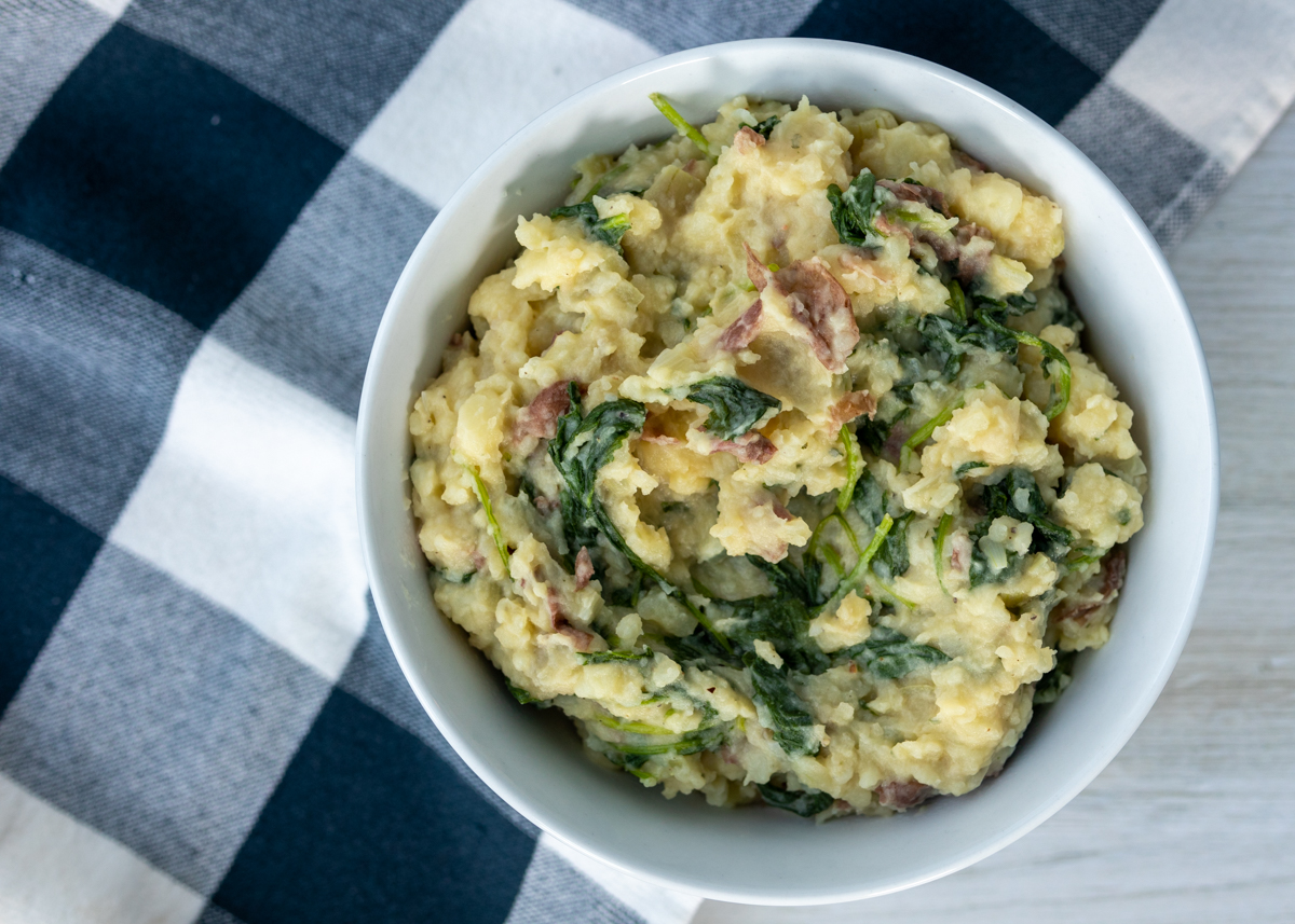 Olive Oil Mashed Potatoes and Kale  |  Lemon & Mocha